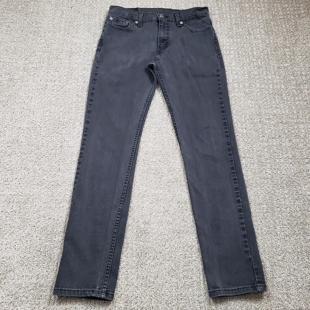 Levi's 511 Slim Jeans Mens 29x29 Black Dark Wash Stretch Denim Pants